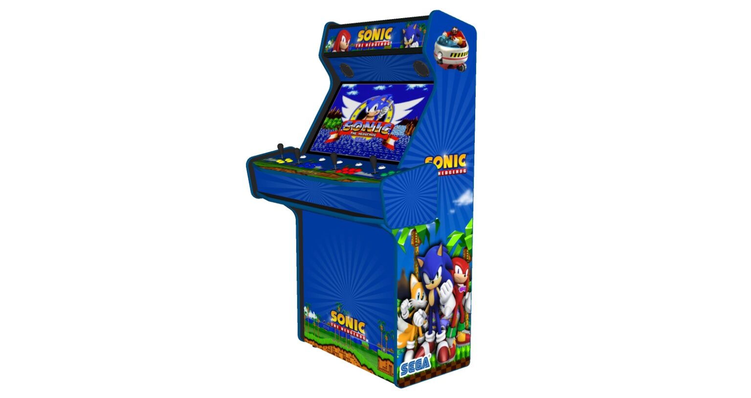 Sonic The Hedgehog Upright 4 Player Arcade Machine, 32" screen, 120w
