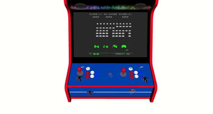 Space Invaders Retro Bartop Arcade Machine, 5000 Games, 27 inch - controller