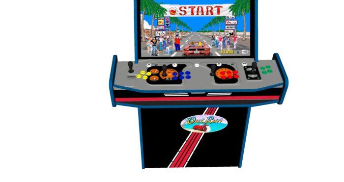 OutRun Upright 4 Player Arcade Machine, 32 screen, 120w sub, 5000 games (4) -controller