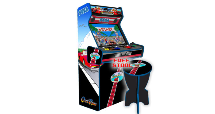 OutRun Upright 4 Player Arcade Machine, 32 screen, 120w sub, 5000 games (8) - left with free stool