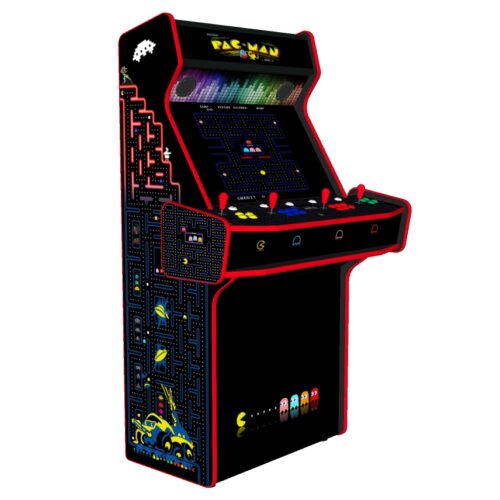 Pacman Black Upright 4 Player Arcade Machine, 32 screen, 120w sub, 5000 games (1) - left