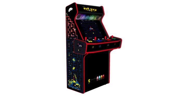 Pacman Black Upright 4 Player Arcade Machine, 32 screen, 120w sub, 5000 games (1) - left