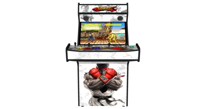 SF 5 White Upright 4 Player Arcade Machine, 32 screen, 120w sub, 5000 games (2) - middle
