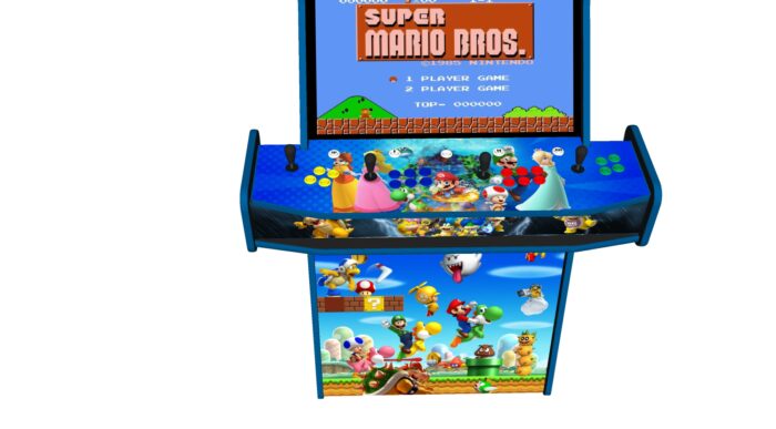 Super Mario Brothers Upright 4 Player Arcade Machine, 32 screen, 120w sub, 5000 games (2)