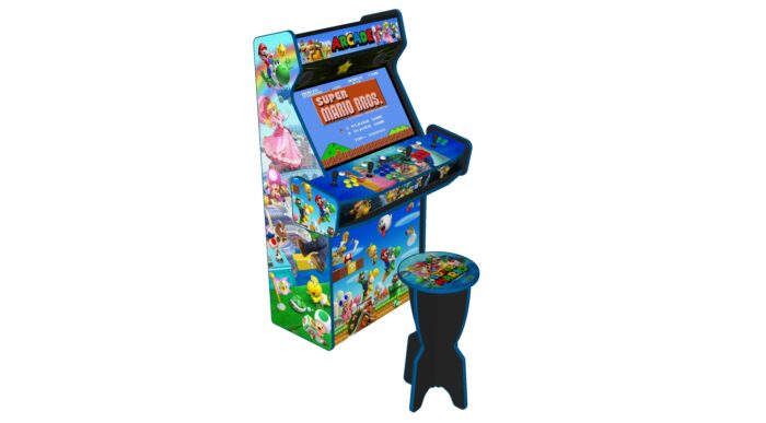 Super Mario Brothers Upright 4 Player Arcade Machine, 32 screen, 120w sub, 5000 games (4)