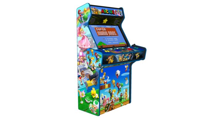 Super Mario Brothers Upright 4 Player Arcade Machine, 32 screen, 120w sub, 5000 games (5)