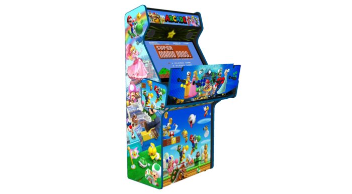 Super Mario Brothers Upright 4 Player Arcade Machine, 32 screen, 120w sub, 5000 games (7)