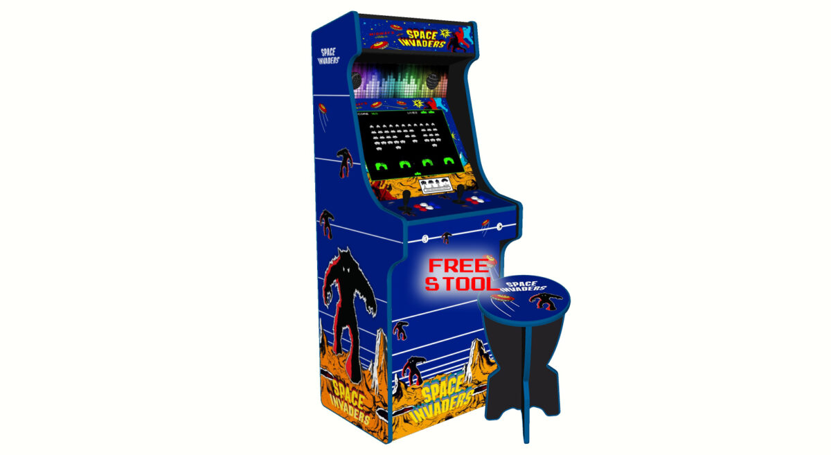 Space Invaders, Upright Arcade Machine Blue Trim, 3000 Games, 120w ...