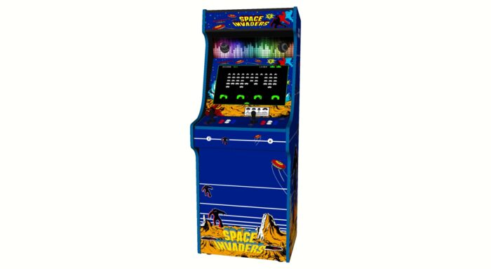 Space Invaders, Upright Arcade Cabinet Blue Trim, 3000 Games, 120w subwoofer, 24 inch screen - middle