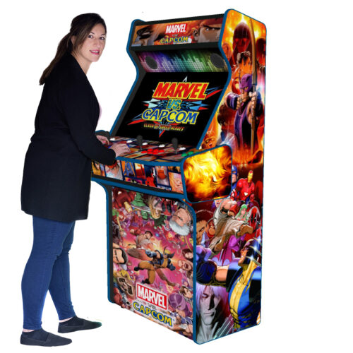 Marvel vs Capcom v2 Upright 4 Player Arcade Machine, 32 screen, 120w sub, 5000 games -right-with model