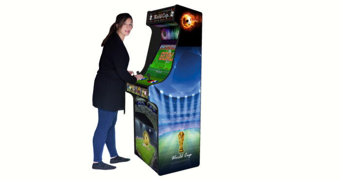 Football World Cup, Upright Arcade Cabinet, 3000 Games, 120w subwoofer, 24 inch - right - model