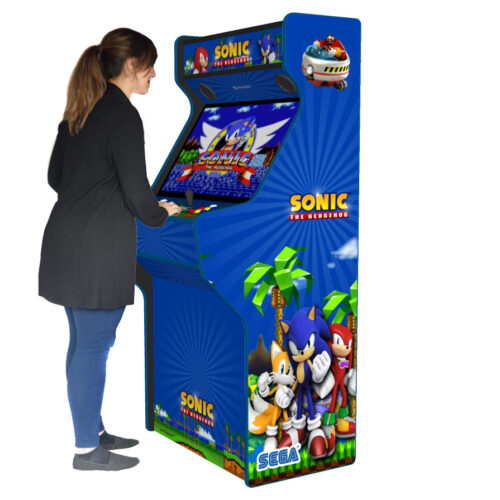 Sonic The Hedgehog Upright Arcade Machine, 32 screen, 120w sub, 5000 games -right-with model