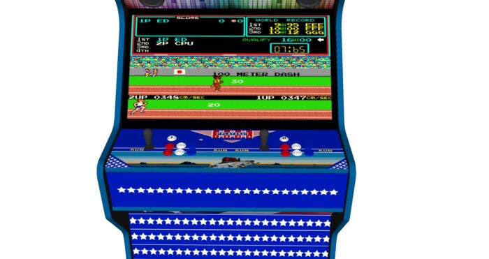 Track and Field Upright Player Arcade Machine, 32 screen, 120w sub, 5000 games -controller