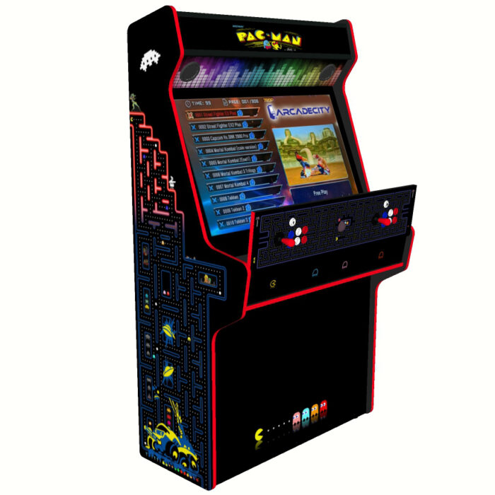 Pacman Arcade Machine, 5000 Games, 43 inch screen, 120w subwoofer - open panel
