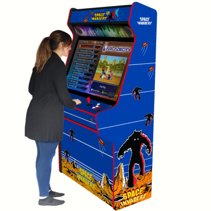 Space Invaders Arcade Machine, 5000 Games, 43 inch screen, 120w subwoofer - right - with model