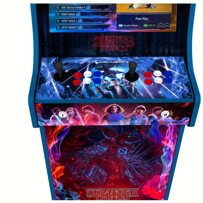 Stranger Things, Upright Arcade Cabinet, 3000 Games, 120w subwoofer, 24 inch - controller