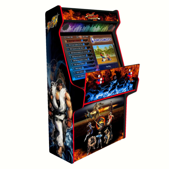 Street Fighter Arcade Machine, 5000 Games, 43 inch screen, 120w subwoofer - open panel