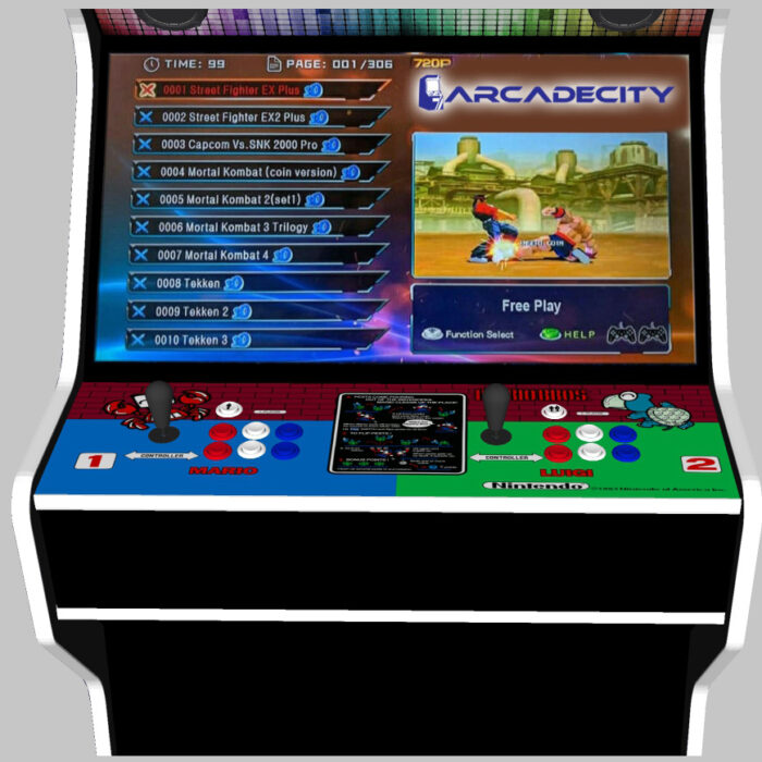 Mario Bros Arcade Machine, 5000 Games, 32 inch screen, 120w subwoofer - controller