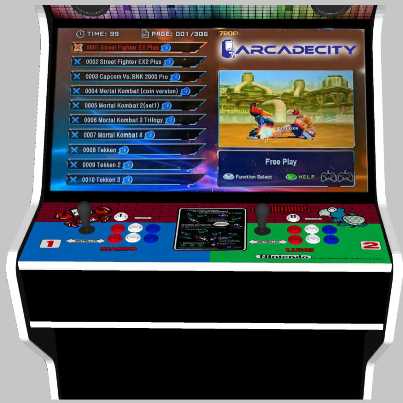 Mario Bros Arcade Machine, 5000 Games, 32 inch screen, 120w subwoofer ...