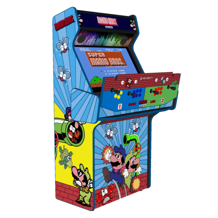 Mario Bros v2, 4 Player Arcade Machine, 32 screen, 120w sub, 5000 games - open