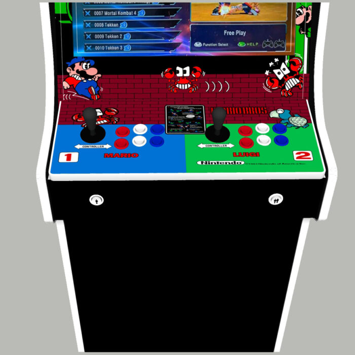 Mario Brothers, Upright Arcade Cabinet, 3000 Games, 120w subwoofer, 24 inch - controller