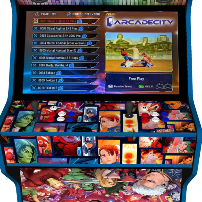 Marvel vs Capcom Arcade Machine, 5000 Games, 32 inch screen, 120w subwoofer - controller
