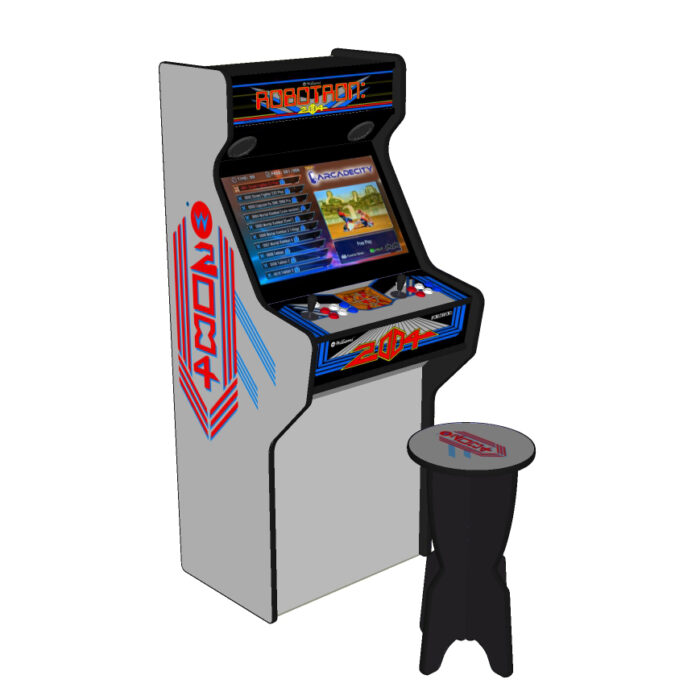 Robotron 2084, 27 Inch full size arcade machine, 5000 games,120w subwoofer - left with stool