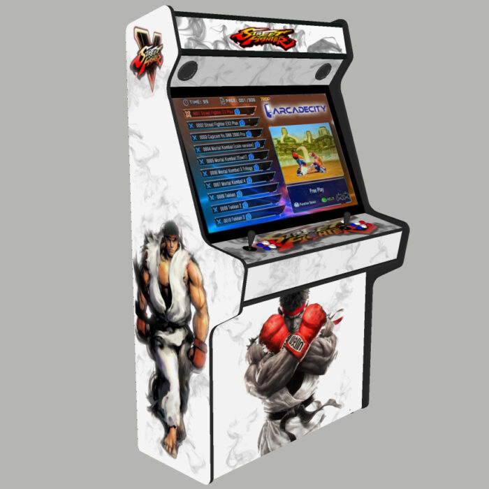 Street Fighter v5 Arcade Machine, 5000 Games, 43 inch screen, 120w subwoofer - left