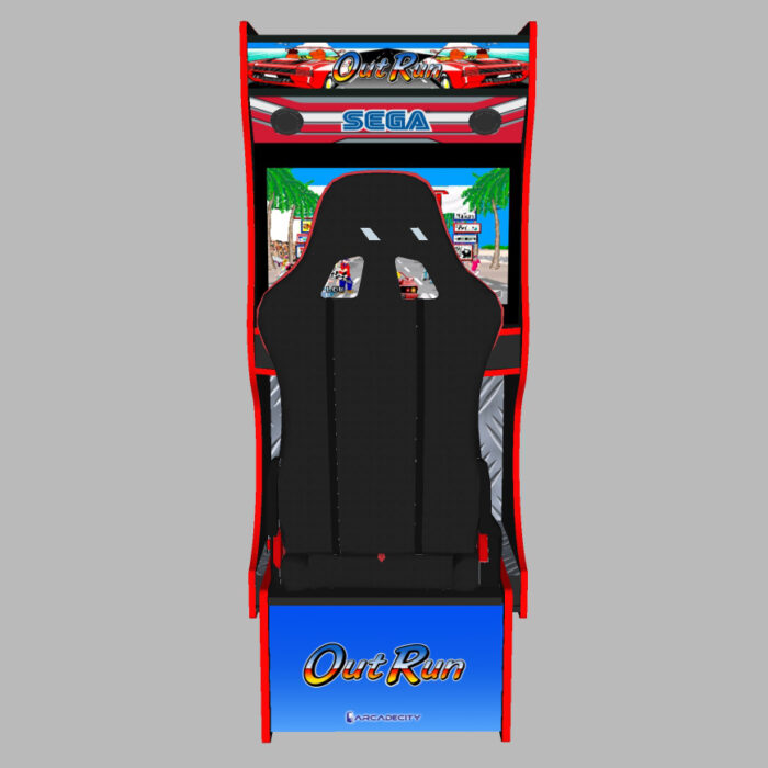 OutRun Themed Racing Simulator with 32 Inch Screen, 120W Subwoofer and Racing Seat - middle