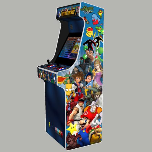 Retro Arcade Multicade v2, Upright Arcade Machine, 3000 Games, 120w subwoofer, 24 inch - right